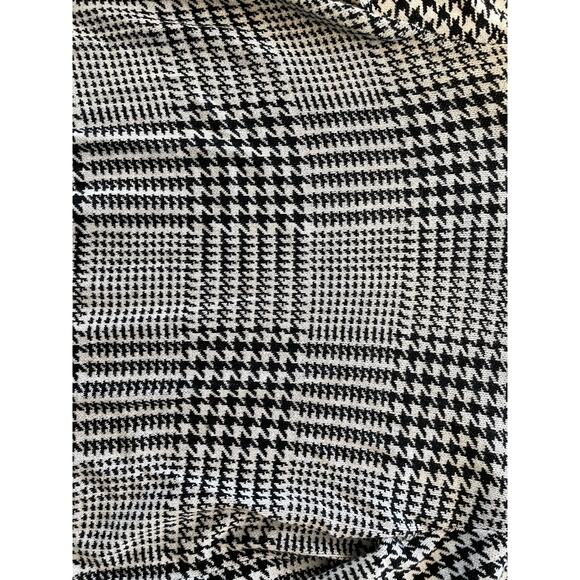 Croft & Barrow Women XL Houndstooth Plaid Checker OpenFront Cardigan Black White - Picture 4 of 9